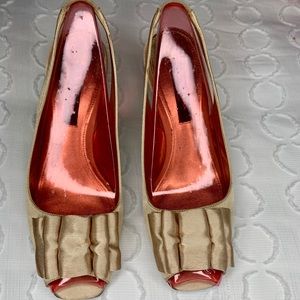 Nina Gold Royal Satin Pump